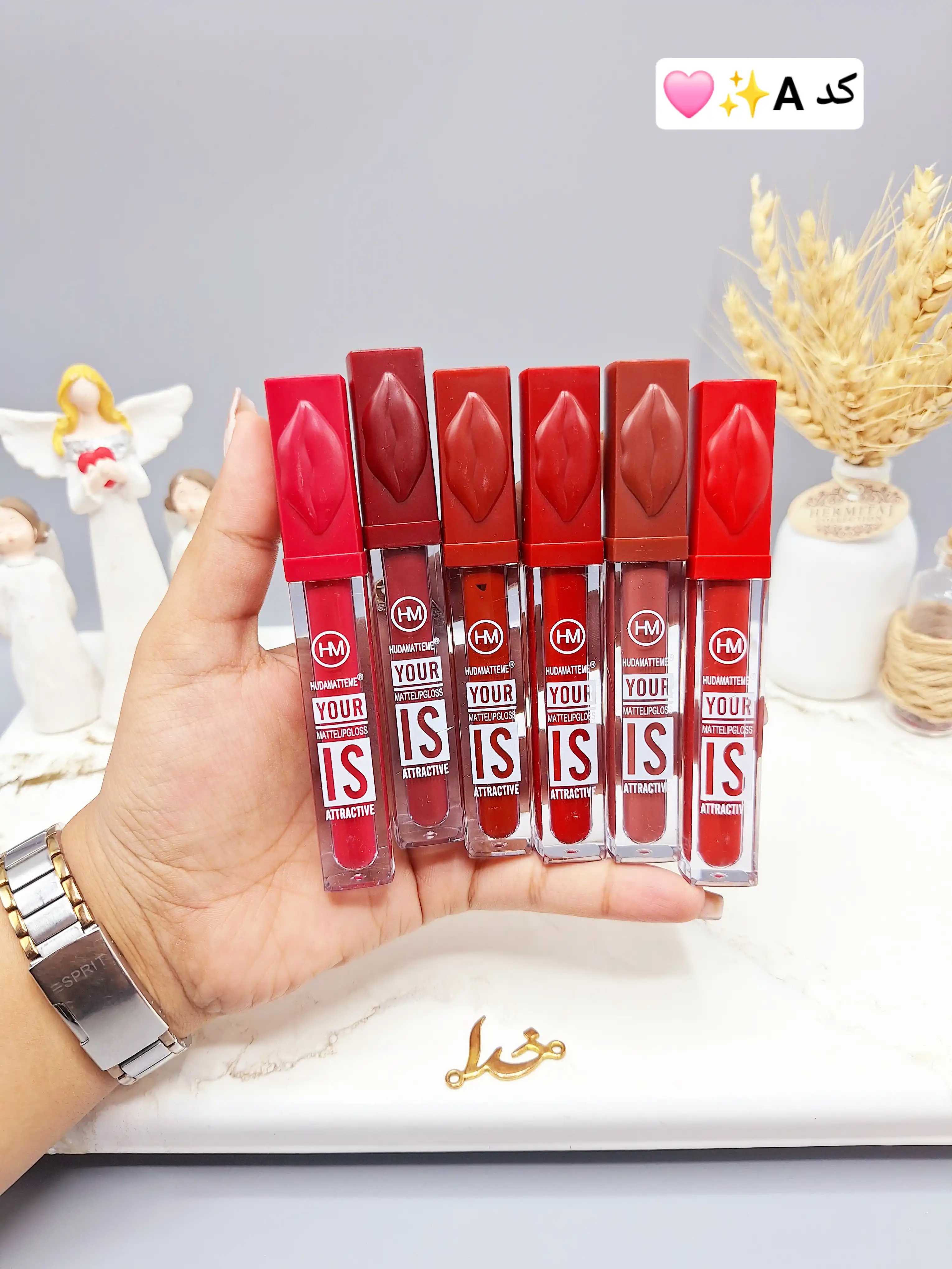 پک 6 تایی رژ مایع برند HUDA MATTE ME کد 2533